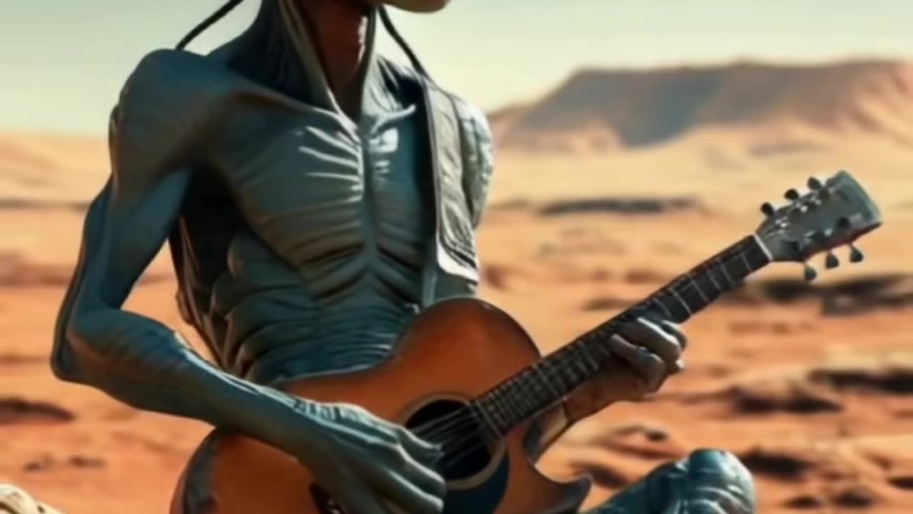 #ai #alien #guitar #yellow #music #fyp