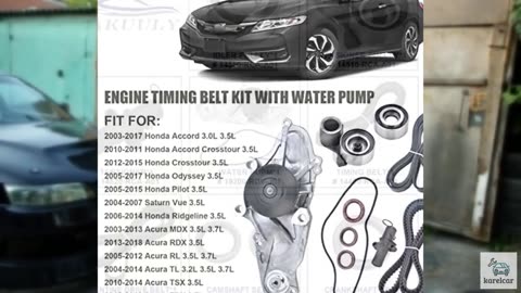 Nakuuly Timing Belt Kit with Water Pump Compatible with 2003-2018 Honda Accord C
