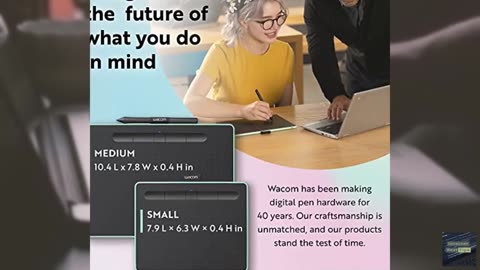 Wacom Intuos Small Bluetooth Graphics Drawing Tablet, Portable for Teachers, Stu