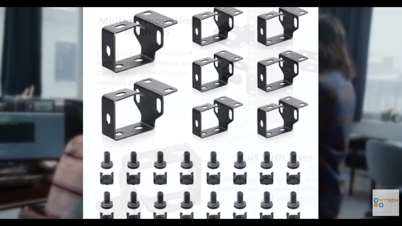 WikrOck 8 Pack Metallic Cable Manager D-Ring Hooks For Network Server Rack Cabin