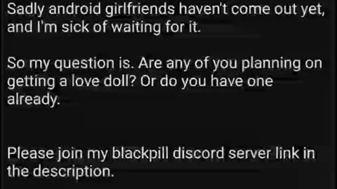 love dolls are our only hope of having a girlfriend ( blackpill incel facts of the day ) (REUPLOAD)