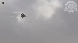 Ukrainian Mig-29 Dropping GBU-62 Guided Bombs Onto Elevated Highway