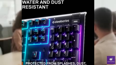 SteelSeries Apex 3 RGB Gaming Keyboard – 10-Zone RGB Illumination – IP32 Water R