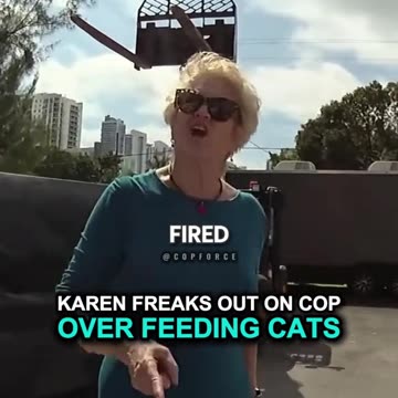 Karen Freaks on Cop Over Cats