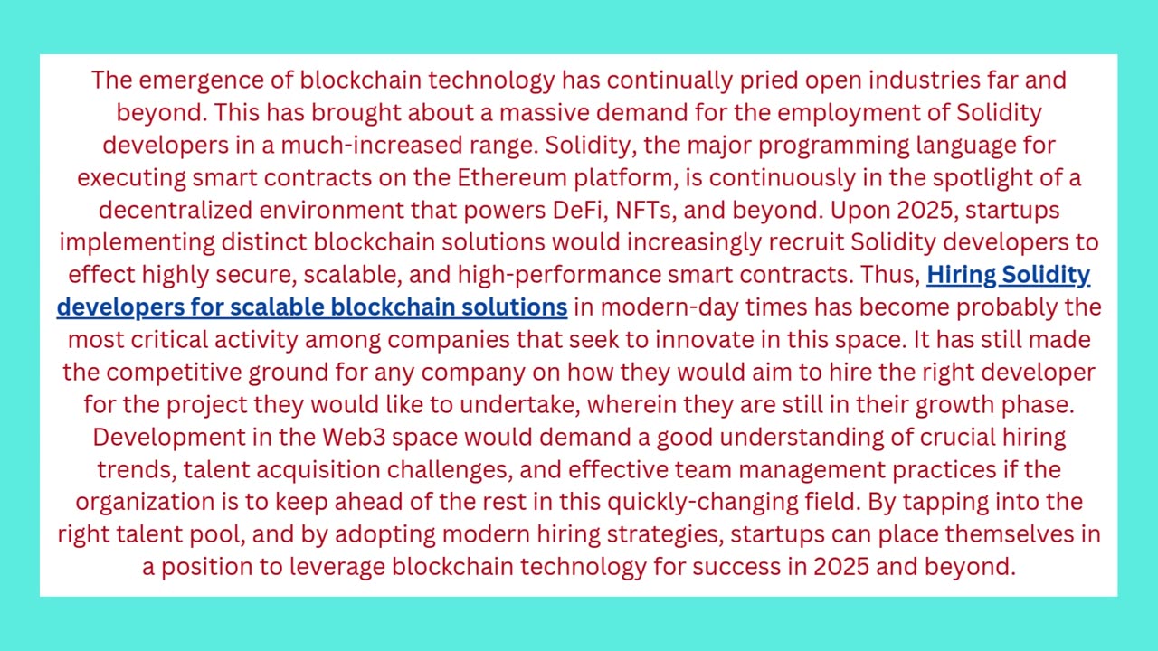 Solidity Hiring Trends 2025: What Startups Need to Know