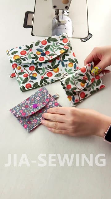 Orange Card Wallet🍊✨ | DIY | Quick Sewing Tips No.347