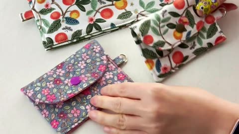 Orange Card Wallet🍊✨ | DIY | Quick Sewing Tips No.347