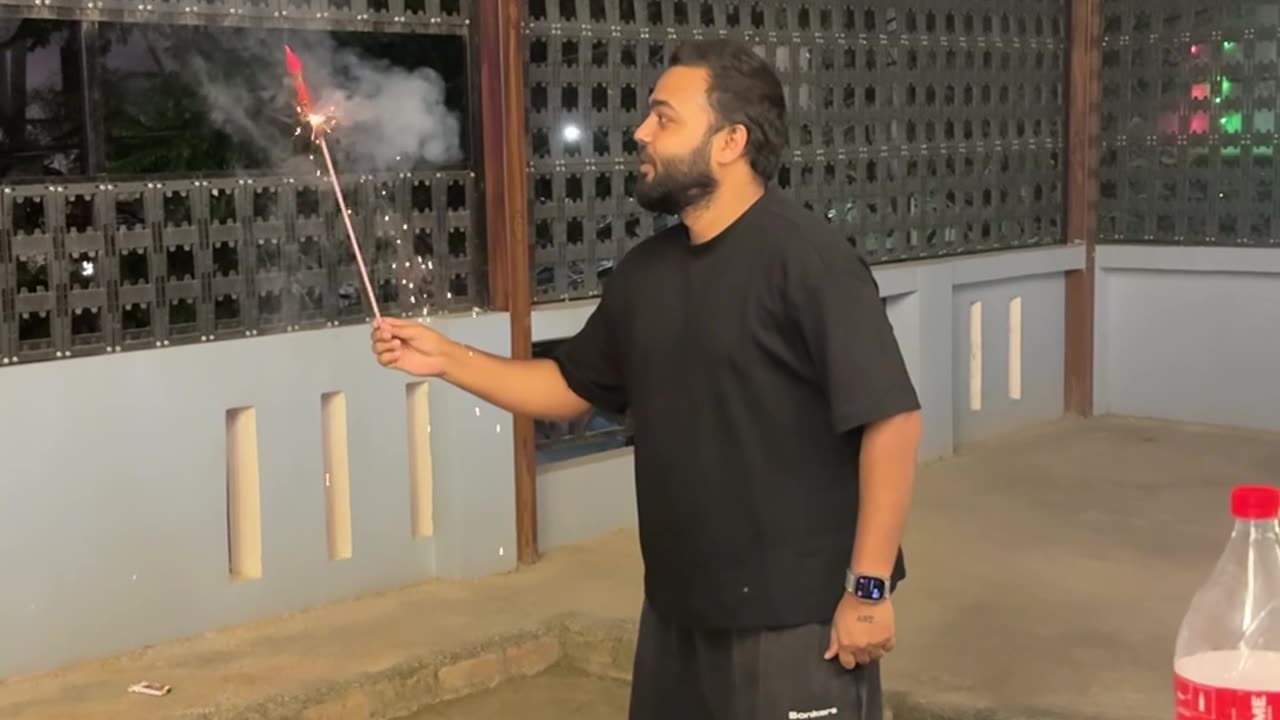 Firework Rocket Flies Into Man's Face