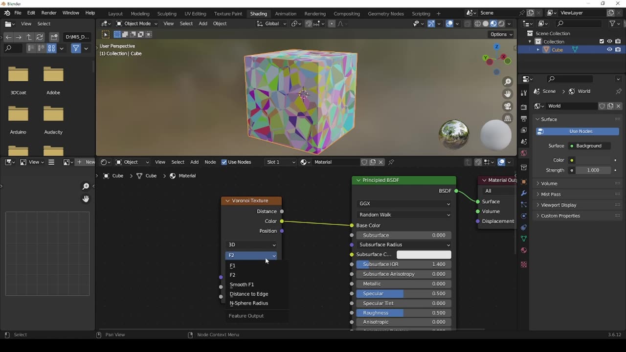 Blender - nodo Texture Vororoni