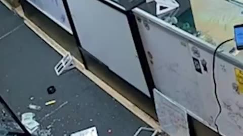 Black woman destroys store.