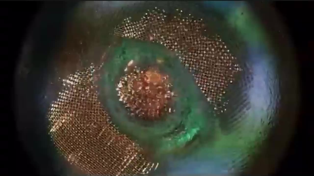 Faraday Ripples frequency vibrations shown through water and light l.