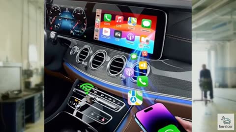 2-in-1 Wireless CarPlay Adapter Support Apple CarPlay & Android Auto, Mini Blue