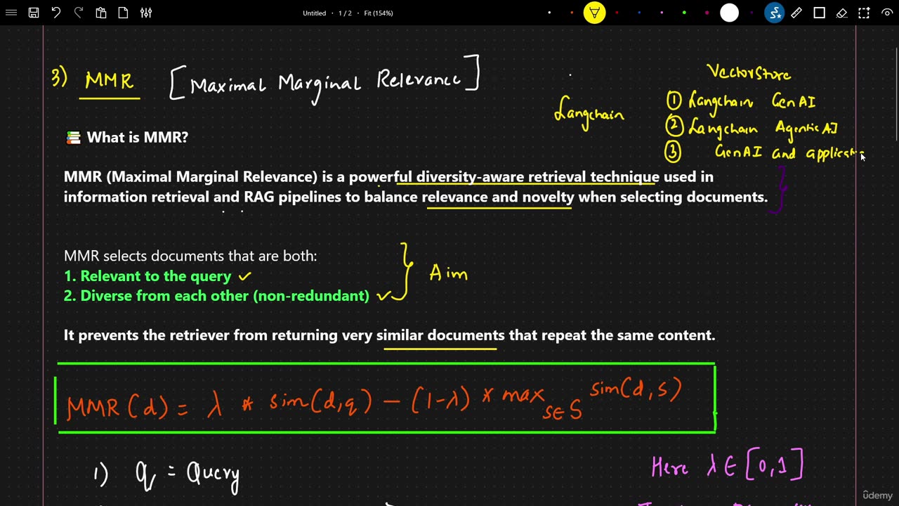 46KN - Maximal Marginal Relevance Theoretical Explanation