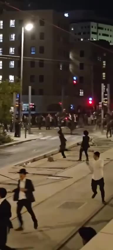 Ultra-Orthodox Jews protest against military conscription in Jerusalem.
