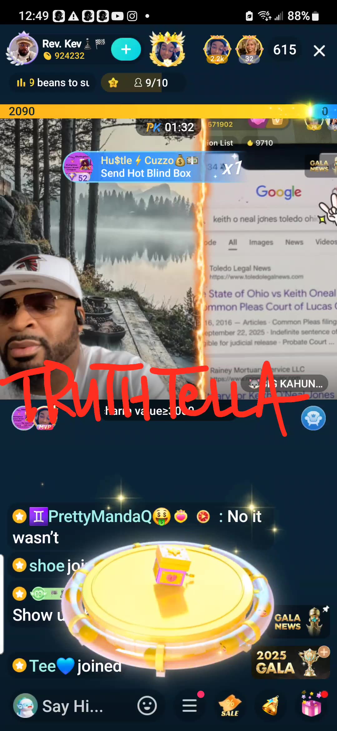 KEVIN JONES LINES BIG KAHUNA IN PK MODE & SHE HAS QUESTIONS