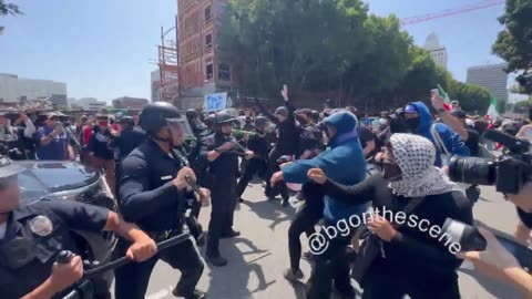 Clashes breaking out in LA