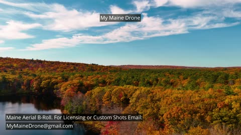 Maine B-Roll (No Sound): Fall Foliage at Lily Pond in New Gloucester, Maine Video 10