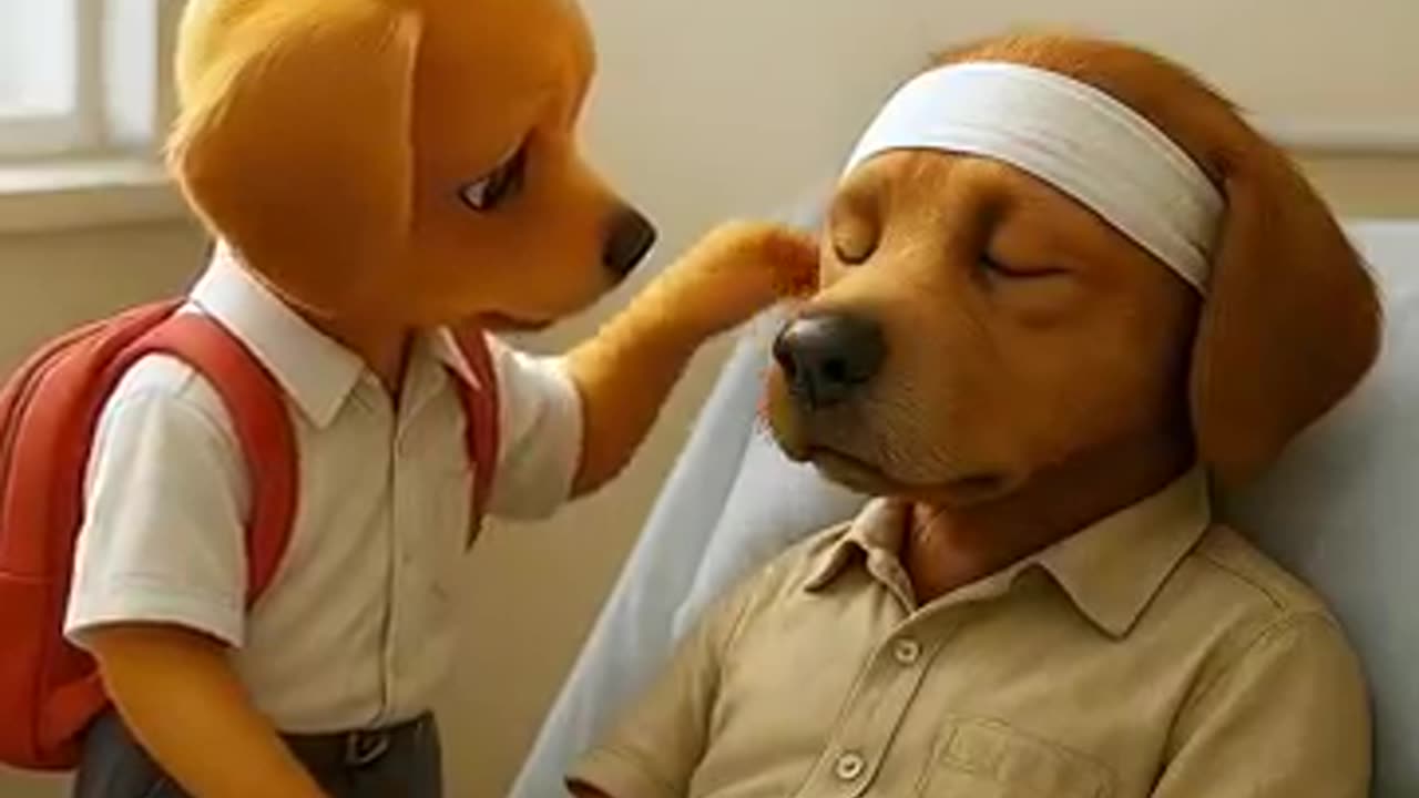 The poor puppy didn't have time so, his rich friends making fun of him.