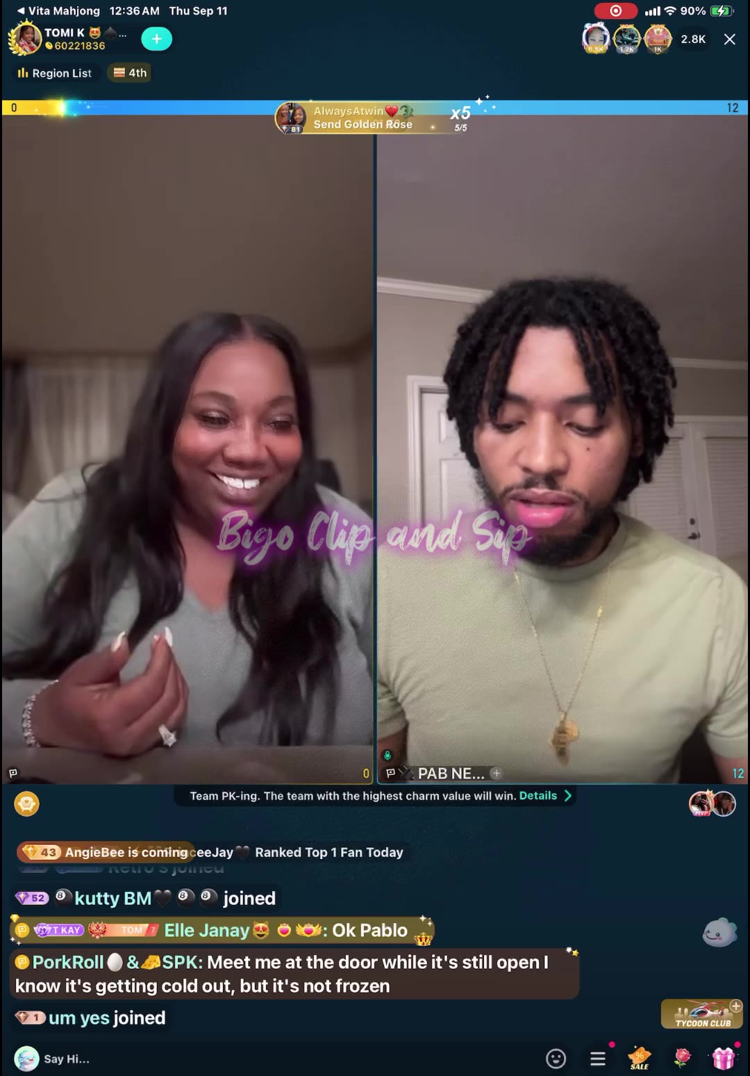 TomiKay n Pablo get into it about a sensitive topic n things get heated 9/10/25 #bigoclipandsip