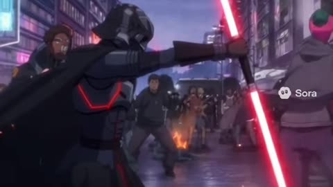 Sith Lord wrecks protest rally!!!👀😱🤯