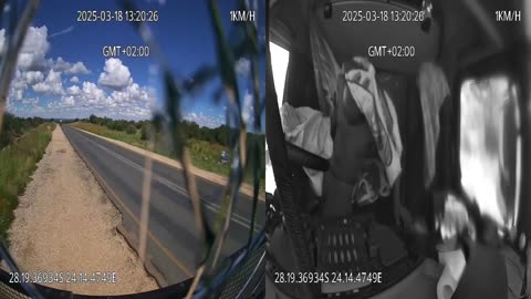 High-Speed Truck Crash on Open Highway: The Shocking Dashcam Footage