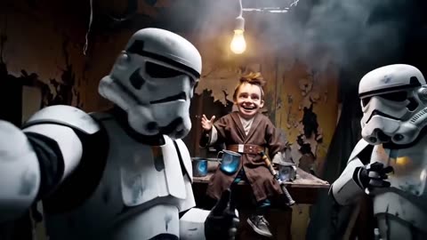Stormtrooper Meeting Luke Skywalker