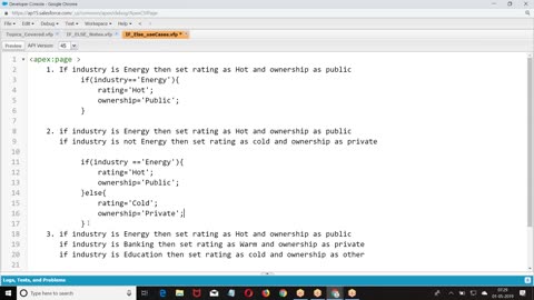 Salesforce Apex Videos-5. IF-ELSE-For