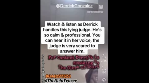 Judge gets nervous when somone knows the score