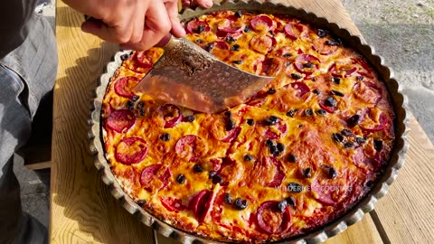 Homemade PIZZA from Handmade Oven with Refreshing WATERMELON juice! Life in the village