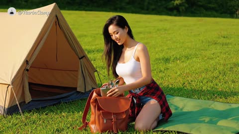 Days Solo Camping - Bathing in the stream to relax the wildlife on the island Part#1