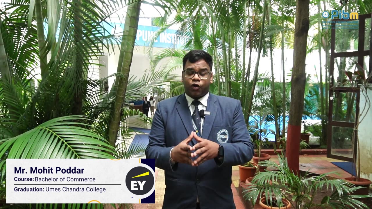 Mohit Poddar placed with EY as a Business Consultant | MBA & PGDM Placements | PIBM Pune