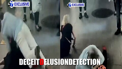 A white man saves a woman from being attacked by a black suspect with a knife in NYC