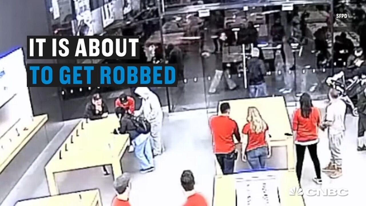Watch an Apple store get robbed in 12 seconds