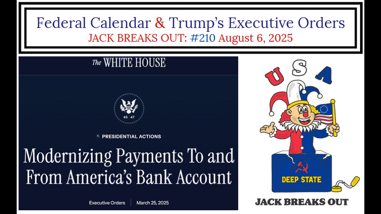 210: Federal Calendar and Trump's EO's - Locals After Show August 6, 2025