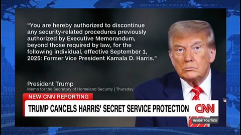 Trump Revokes Kamala Harris’ Secret Service Protection | CNN News