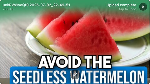 AVOID SEEDLESS WATERMELON 🍉
