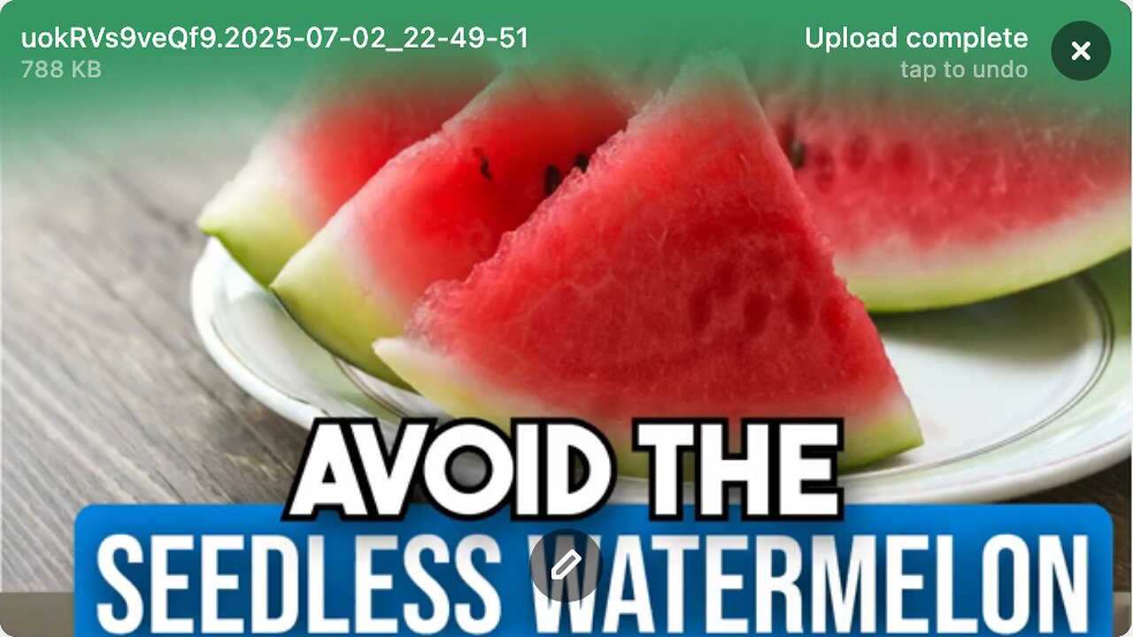 AVOID SEEDLESS WATERMELON 🍉
