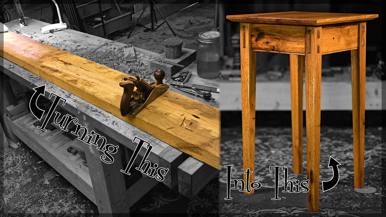 Found a table in an 80 year old oak barn board
