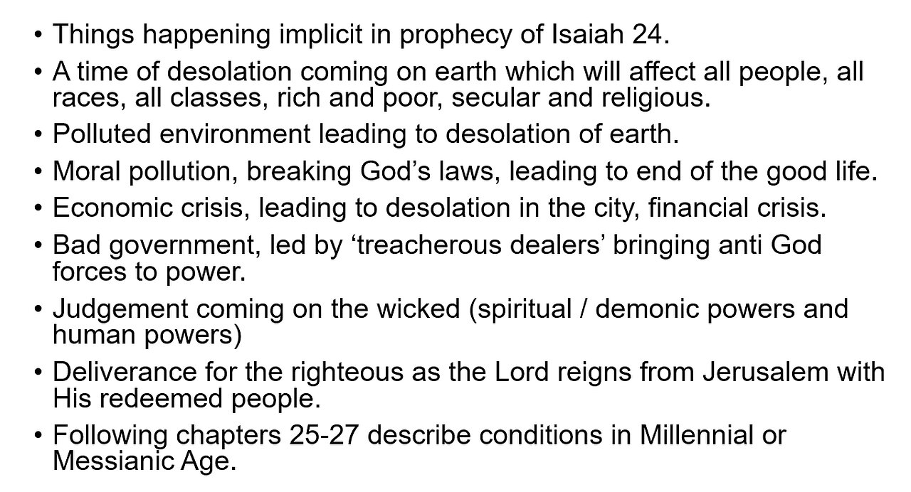 Why is Isaiah 24 called the mini apocalypse