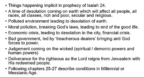 Why is Isaiah 24 called the mini apocalypse