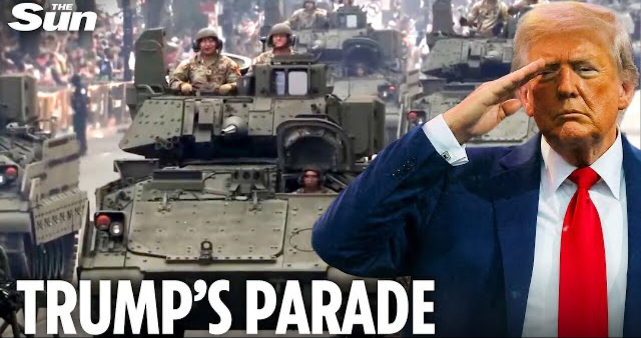 Donald Trump's historic US Army birthday parade in Washington.