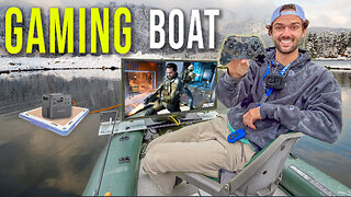 I Built an Inflatable Gaming Boat on FROZEN Pond