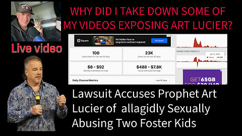 WHY DID I TAKE DOWN SOME OF MY VIDEOS EXPOSING ART LUCIER?