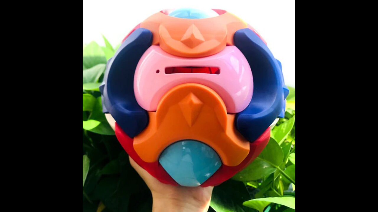 2-in-1 DIY 3D Jigsaw Toy Puzzle Assembled Ball & Piggy Bank, for Early Education