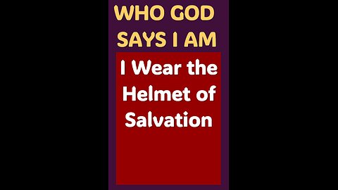 I WEAR THE HELMET OF SALVATION #wordofgod #Jesus #armor #God #bible #strength #fight #power #helmet