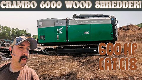 Giant 600 horsepower wood shredding machine! Crambo 6000 from Ny to Md.
