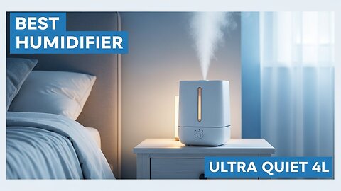 DREO Humidifier for Bedroom 4L | Quiet Cool Mist Air Humidifier for Baby & Large Room