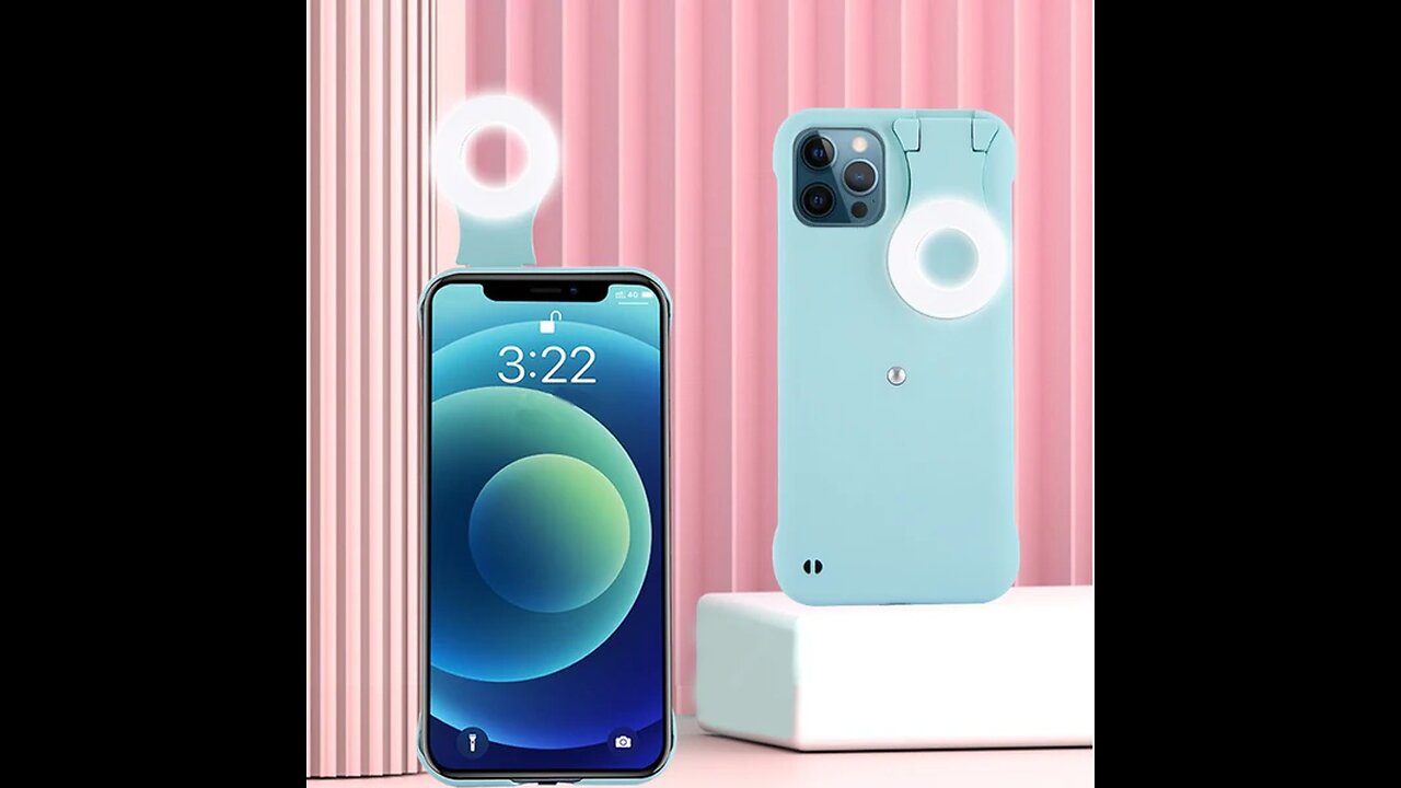 Light-up Selfie Phone Case, with LED Ring Light & Dust Plug, for Tiktok, Live Streaming, Selfie&More