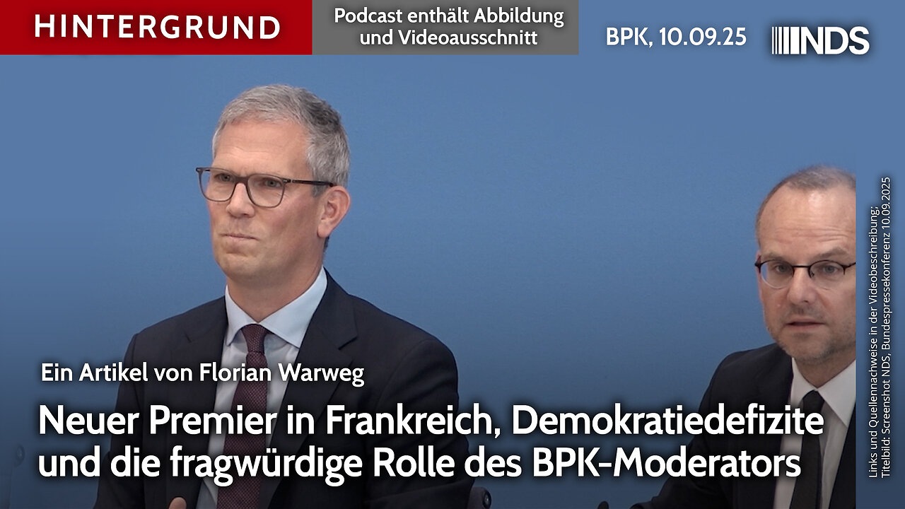 Neuer Premier in Frankyreich, Demokratiedefizite und die fragwürdige Rolle des BPK-Moderators BPK HG