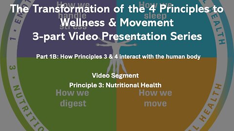 Video Segment from Part 1B - How Principle 3 interacts with the human body.